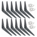 Wideskall® Metal Wall Corner Angle Shelving Shelf Brackets, 
