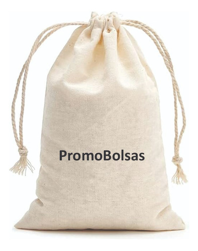 Bolsa De Lienzo Algodon De 12x16 X 50 Unidades Dos Cordones