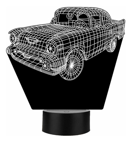 Lámpara De Buro 3d Auto Clásico Acrílico Regalo Art13201