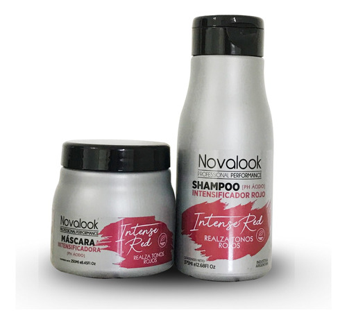 Kit Shampoo Intensificador Rojo+ Mascara Rojo 250ml Novalook