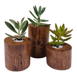 Vaso Decorativo Rustico P/ Plantas; Kit Com 3un, H=10/15/20