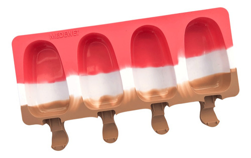 Molde De Silicona Para Helado Paleta Palito Freezer Medewet.