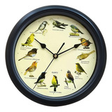 Reloj Musical Con Sonido De Pared Para Pájaros, Reloj Con