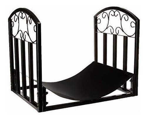 Soporte Leña Decorativo Home-complete - Negro.