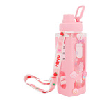 Newstyp Kawaii Bear - Botella De Agua Pastel Con Adhesivo 3.