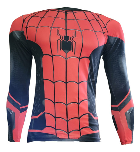 Camisa De Compressão Homem Aranha Longe De Casa Manga Longa