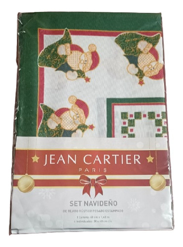 Set 5 Piezas: 4individuales + Camino Navideño - Jean Cartier