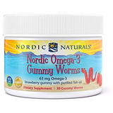 Nordic Naturals Nordic Gusanos De Goma Omega-3, Fresa - 30 G