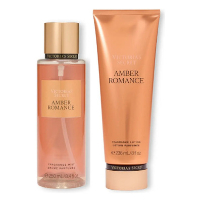 Set Victoria's Secret Crema Loción Amber Romance 250 mL Perfume Mujer | Meses sin interés