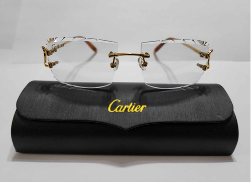 Lentes Gafas Cartier Gold Proteccion De Luz Azul Originales