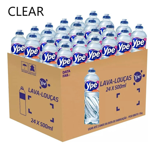 Detergente Lava Louças Ype 500ml Caixa Fechada 24 Un Ipe