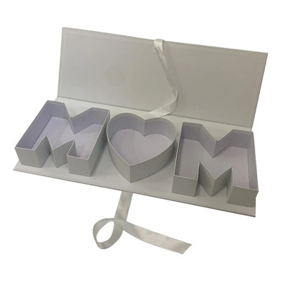 Caja De Flores Vacía Con Forma De Carta Para Mamá, Blanco