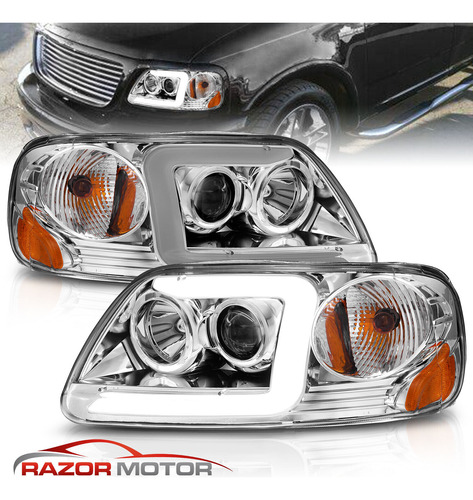 Par Faro Cromado Led Ford F-150 Xl 2000 4.6l