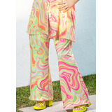 Pantalón Andrea Tie Dye Corte Campana Para Mujer Multicolor