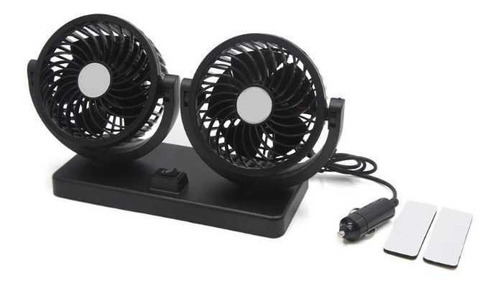 Ventilador 12v Doble Vehiculo Doble 360° Potente