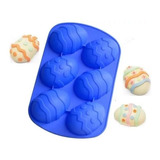 Molde De Silicona Para 6 Huevos Pascua 9x6 Cm