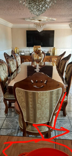 Comedor Luis Xv Fina Madera De Parota Y Tallada