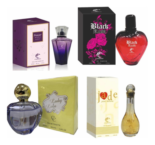Pack De 4 Perfumes Alternativos Generico De Mujer 100ml