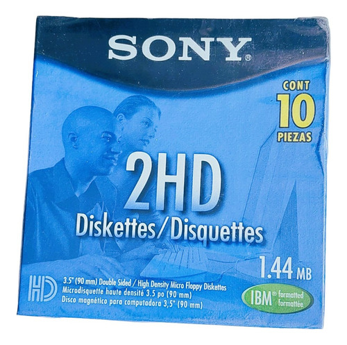 Sony 2hd 10 Diskettes 3.5 1.44mb Una Caja 