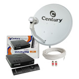 Antena Parabólica Ku 60 Cm Com 1 Century Midiabox B7