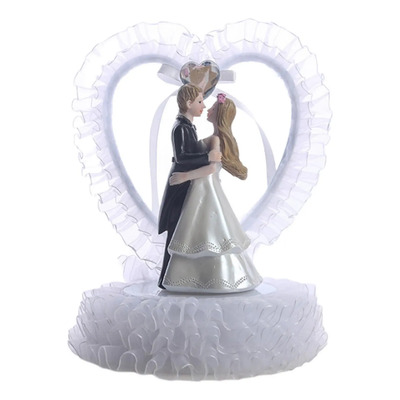 Topo De Bolo De Casamento Romântico Noiva E Cristal Amor Gra