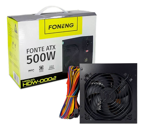 Fonte Gamer Pc Atx 500w Real Bivolt