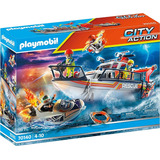 Playmobil 70140 Lancha Barco Rescate Policia Bombero Playlgh