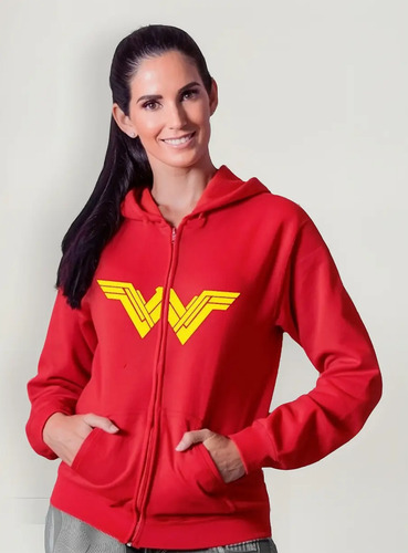 Sudadera Con Cierre Wonder Woman Unisex Para Adulto