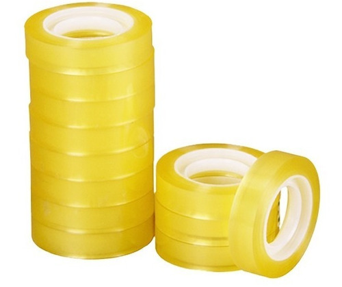 Pack 12 Cintas Embalaje Transparente 10mm X 30 Metros