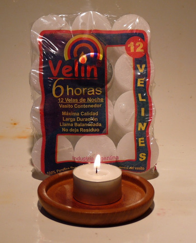 Vn12 - Vela De Noche Tradicional X 12 Unid / 5hs - Velin