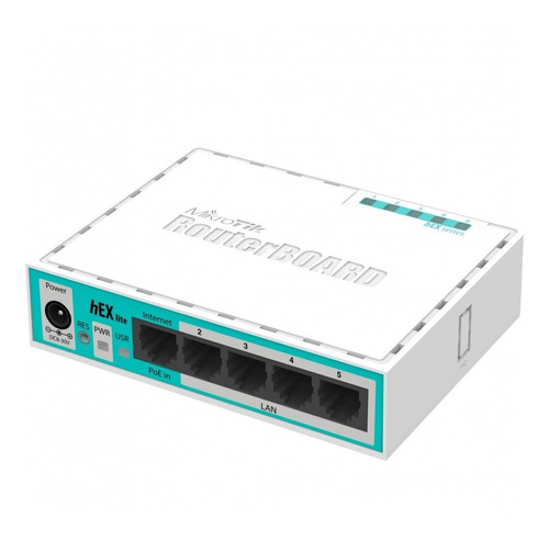 Router Mikrotik Fast Ethernet Hex Lite Alámbrico 5x Rj-45