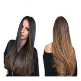 Aplique Cabelo Bio Humano Morena Iluminada 100gr 65cm 1 Tela