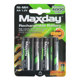 Pila Batería Recargable Aa X4 Unidades 4800mah 1.2v Ni-mh