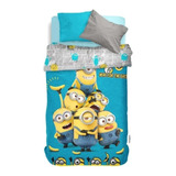  Acolchado Infantil 11/2 Plaza Minions Piñta Original Revers