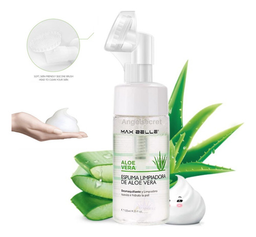 Espuma De Limpieza Facial Aloe Vera Con Cepillo Incorporado