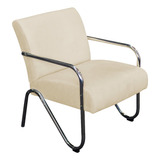 Poltrona Cromada Cadeira Decorativa Sara Consultório Luxo