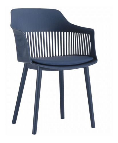 Cadeira Com Braços Marcela Azul Marinho Rivatti