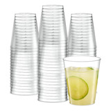 50 Vasos Desechables Plástico Duro Transparentes Fiesta 8 Oz