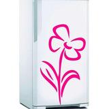 Vinil Decorativo Cocina Refrigerador Silueta Flores Adorno