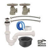 Kit De Instalación Mezcladora Para Lavabo Kit-l1 Rugo Color Plateado