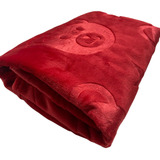 Cobertor Manta Antialérgica Bebê Premium Ursinho Vermelho