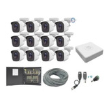 Kit 12 Camaras Hikvision 1080p 2 Mpx Cctv Dvr 16 Canal