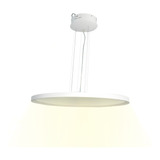 Lampara Candil Colgante Led Redondo Minimalista Blanco 64 Cm