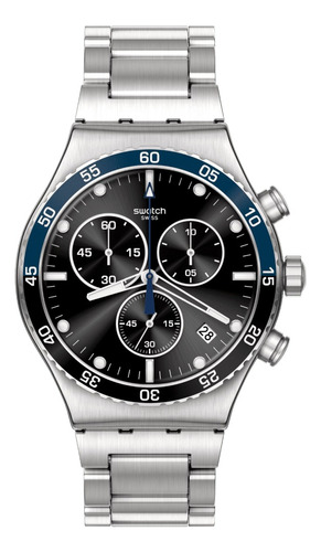 Reloj Swatch De Hombre De Acero Dark Blue Irony Yvs507g