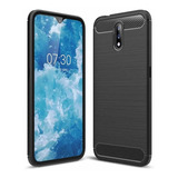 Funda Tpu Fibra Carbono Rugged Para Nokia 2.3 