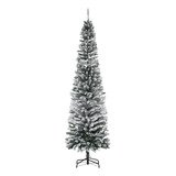 Homcom Arbol De Navidad Artificial Delgado Sin Luz De 7.5 Pi