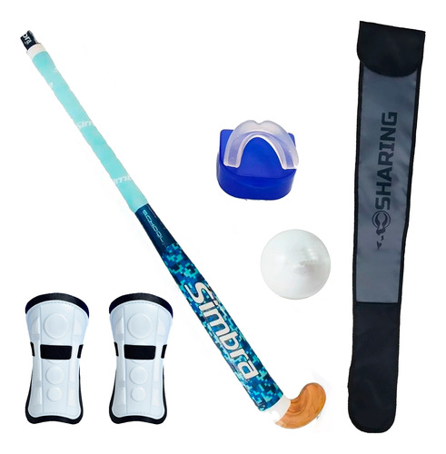 Kit Hockey Palo Simbra Bocha Funda + Protecciones Iniciacion