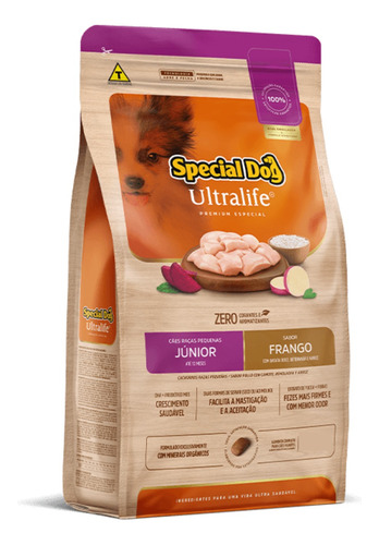 Special Dog Ultralife Para Cães Junior Pequeno Frango 1kg