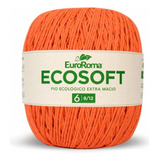 Barbante Ecosoft Euroroma 8/12 452 Metros Diversas Cores Cor Laranja