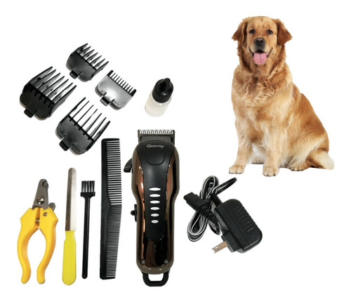 Kit Maquina Peluquera Canina Gm -6063 Cortadora Pelo Mascota